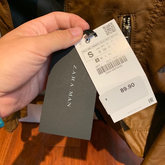 Zara Leather Biker Jacket - Picture 4 of 4